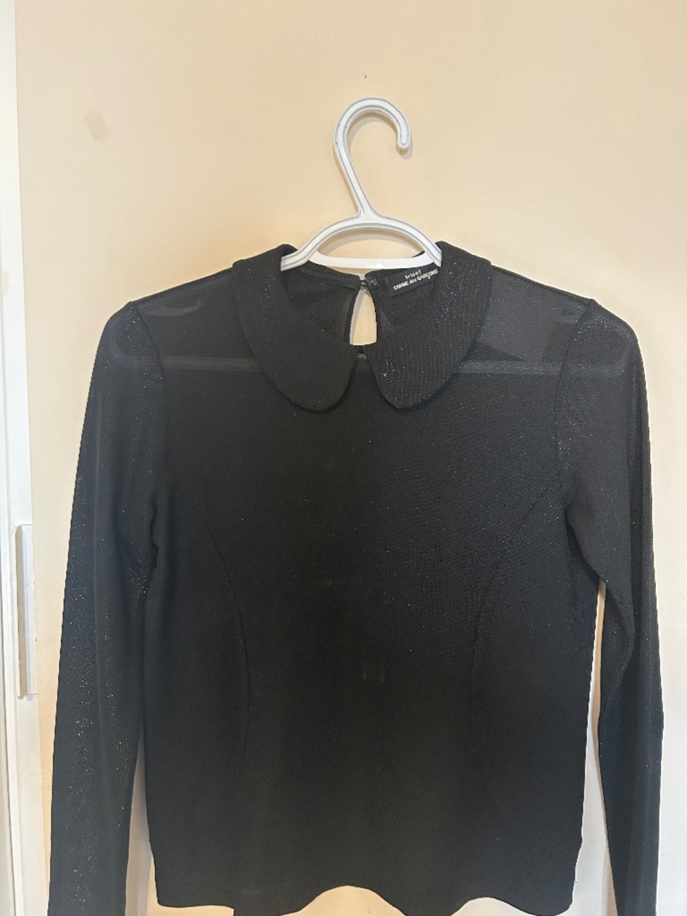 tricot COMME des GARÇONS Semi-sheer Glitter Top